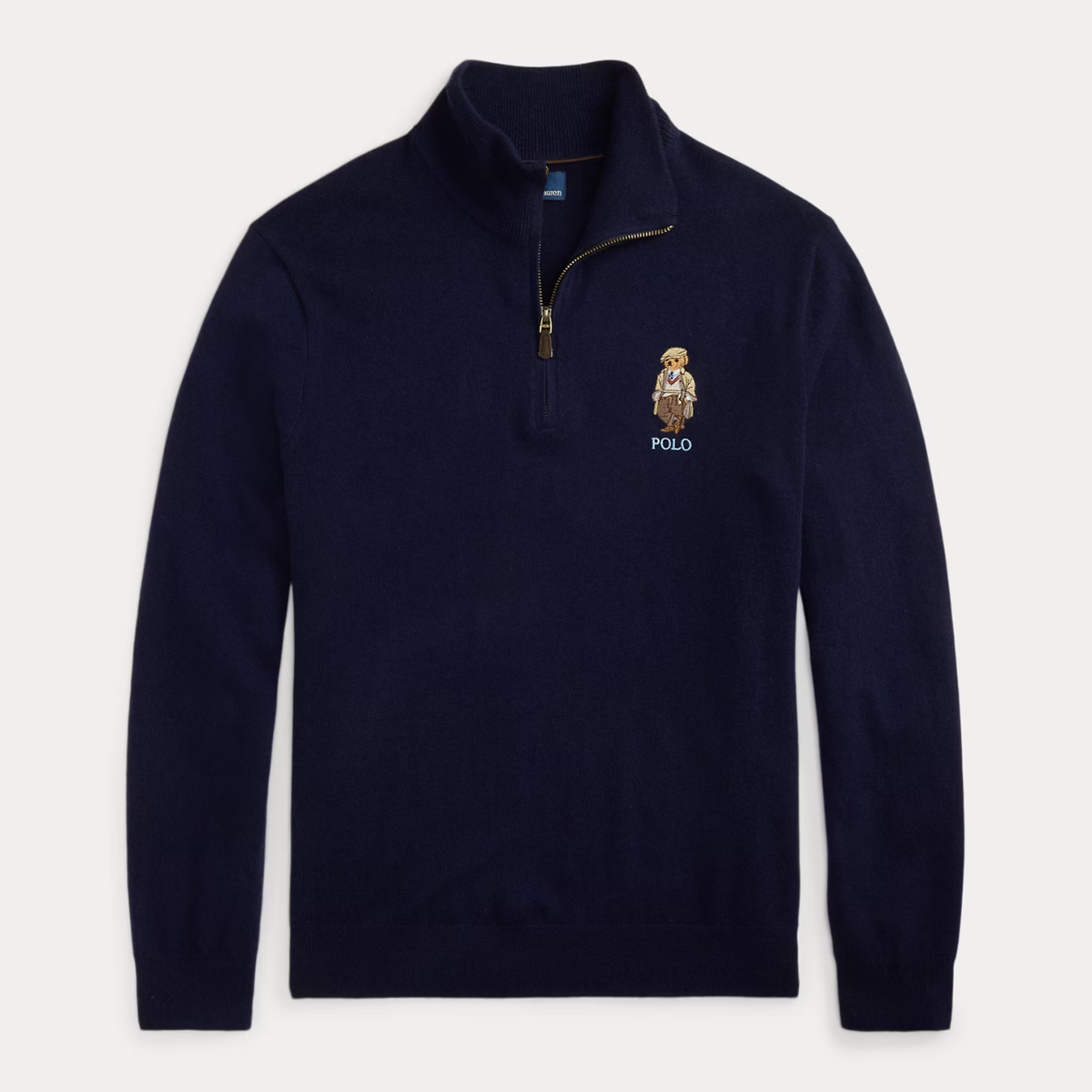 Polo Bear Wool Quarter-Zip Jumper