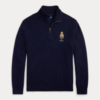 Polo Bear Wool Quarter-Zip Jumper - Dunkelblau / XS
